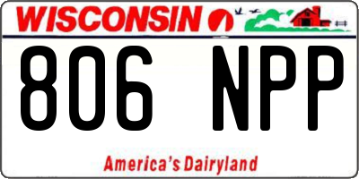 WI license plate 806NPP