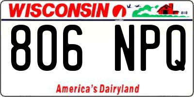 WI license plate 806NPQ