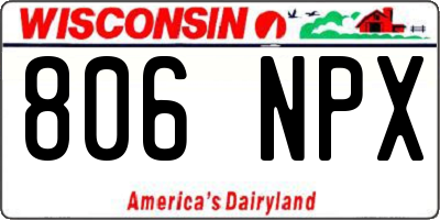 WI license plate 806NPX