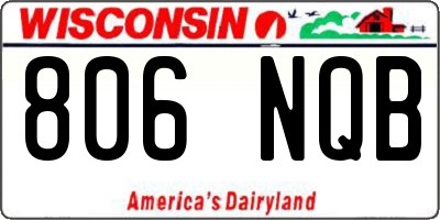 WI license plate 806NQB