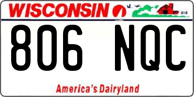 WI license plate 806NQC