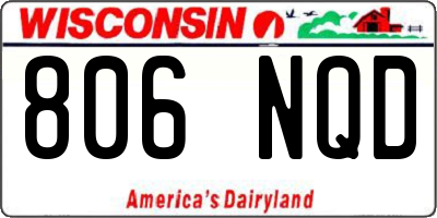 WI license plate 806NQD