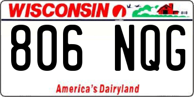 WI license plate 806NQG