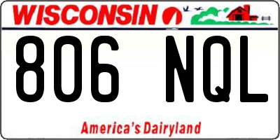 WI license plate 806NQL