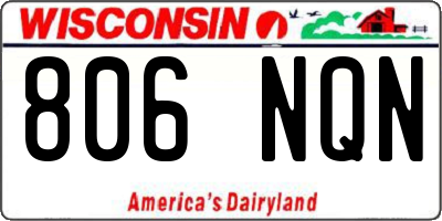 WI license plate 806NQN