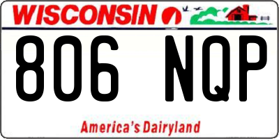 WI license plate 806NQP