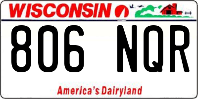 WI license plate 806NQR