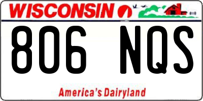 WI license plate 806NQS