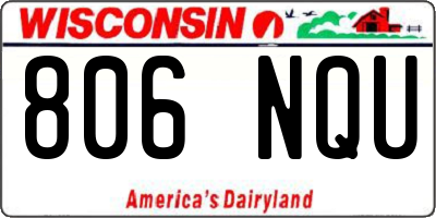 WI license plate 806NQU
