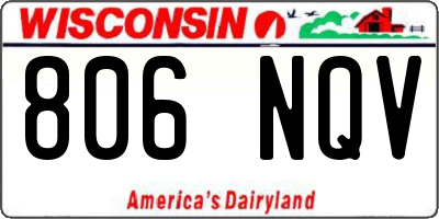 WI license plate 806NQV