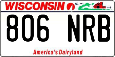 WI license plate 806NRB