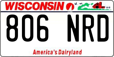 WI license plate 806NRD