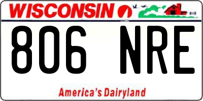 WI license plate 806NRE