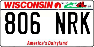WI license plate 806NRK