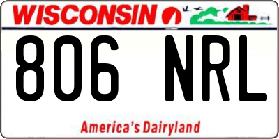 WI license plate 806NRL