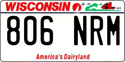 WI license plate 806NRM