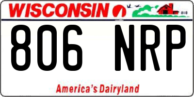 WI license plate 806NRP
