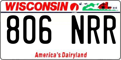 WI license plate 806NRR