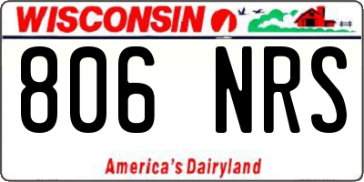 WI license plate 806NRS