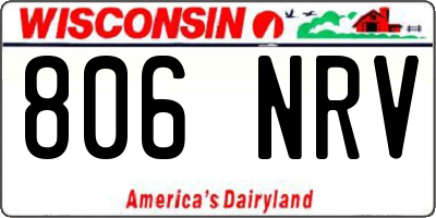 WI license plate 806NRV