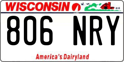 WI license plate 806NRY