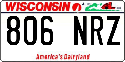 WI license plate 806NRZ