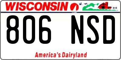 WI license plate 806NSD