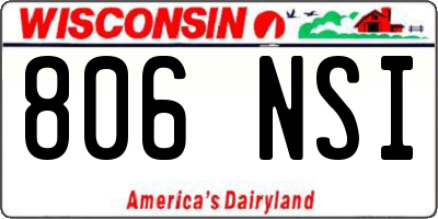 WI license plate 806NSI