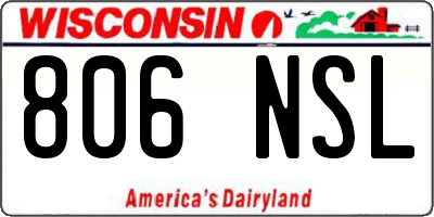 WI license plate 806NSL