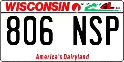 WI license plate 806NSP