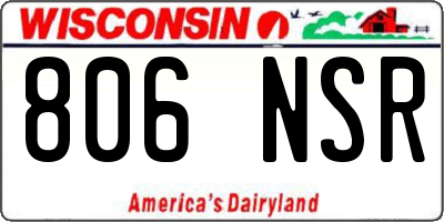 WI license plate 806NSR