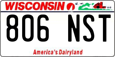 WI license plate 806NST