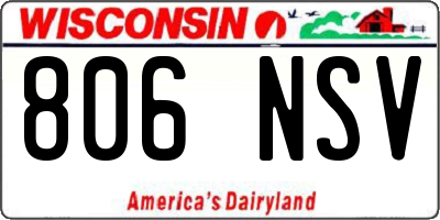 WI license plate 806NSV