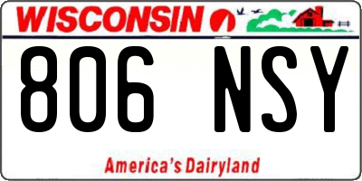 WI license plate 806NSY