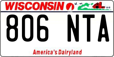 WI license plate 806NTA