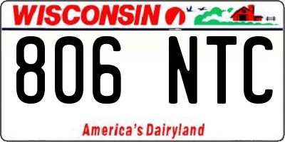 WI license plate 806NTC