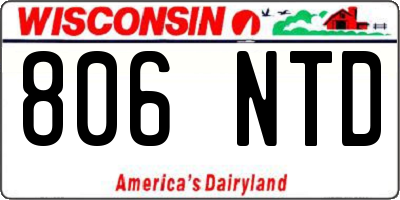 WI license plate 806NTD