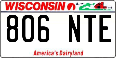 WI license plate 806NTE