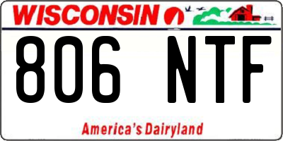 WI license plate 806NTF