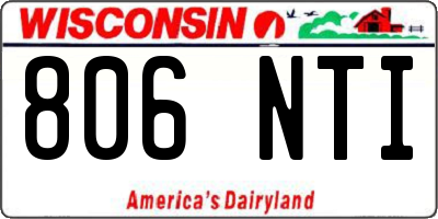 WI license plate 806NTI