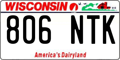 WI license plate 806NTK