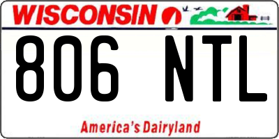 WI license plate 806NTL