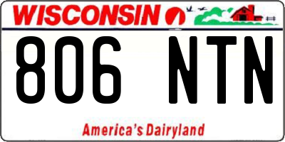 WI license plate 806NTN