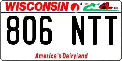 WI license plate 806NTT
