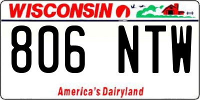 WI license plate 806NTW