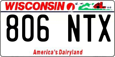 WI license plate 806NTX