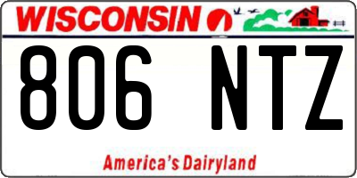 WI license plate 806NTZ