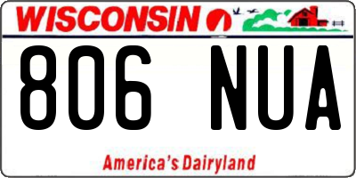 WI license plate 806NUA