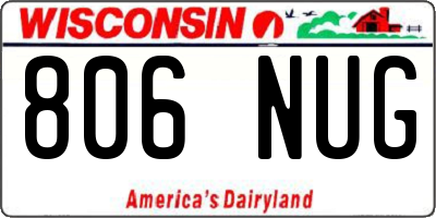 WI license plate 806NUG
