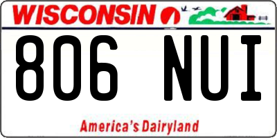 WI license plate 806NUI